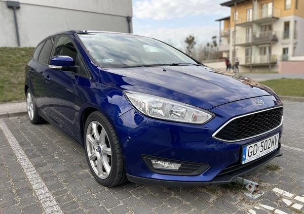 Ford Focus cena 39900 przebieg: 157000, rok produkcji 2016 z Gdańsk małe 154